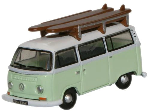 Oxford Diecast NVW007 - VW Minibus Birch Green & White