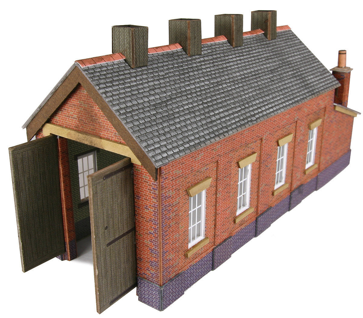 Metcalfe PN931 - Engine Shed Red Brick Single Track