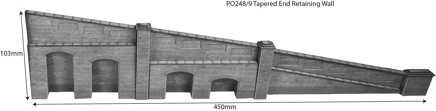Metcalfe PO248 - Tapered Retaining Wall Brick Style