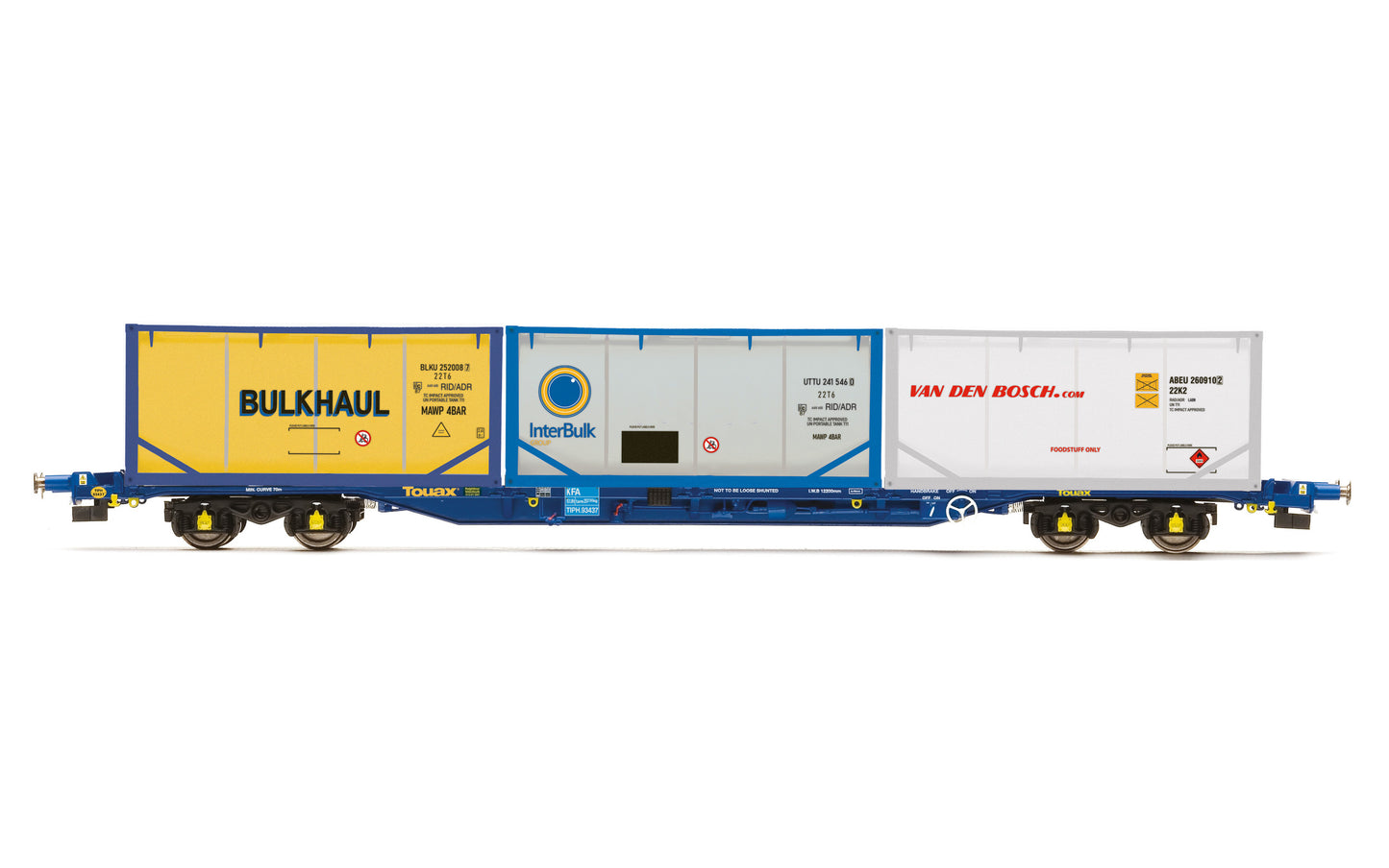 Hornby R60045 - KFA Touax Container Wagon with 3 x 20' Tanktainers TIPH 93407