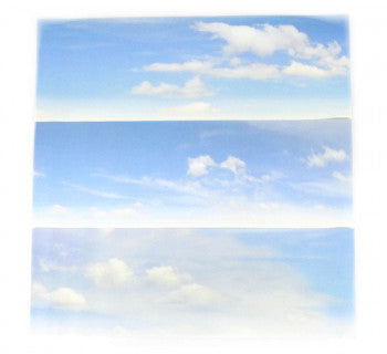 Gaugemaster GM755 - Cloudy Sky Small Photo Backscene (1372 x 152mm)