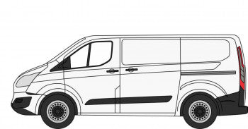 Ford Transit Coluring Oxford Diecast 76CUS002 - Ford Transit Custom White – Grandad's Train Shop