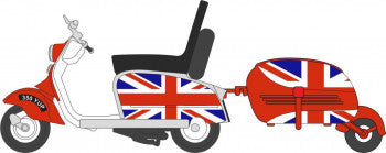 Oxford Diecast 76SC002 - Scooter & Mod Pod in Union Jack Livery